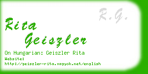 rita geiszler business card